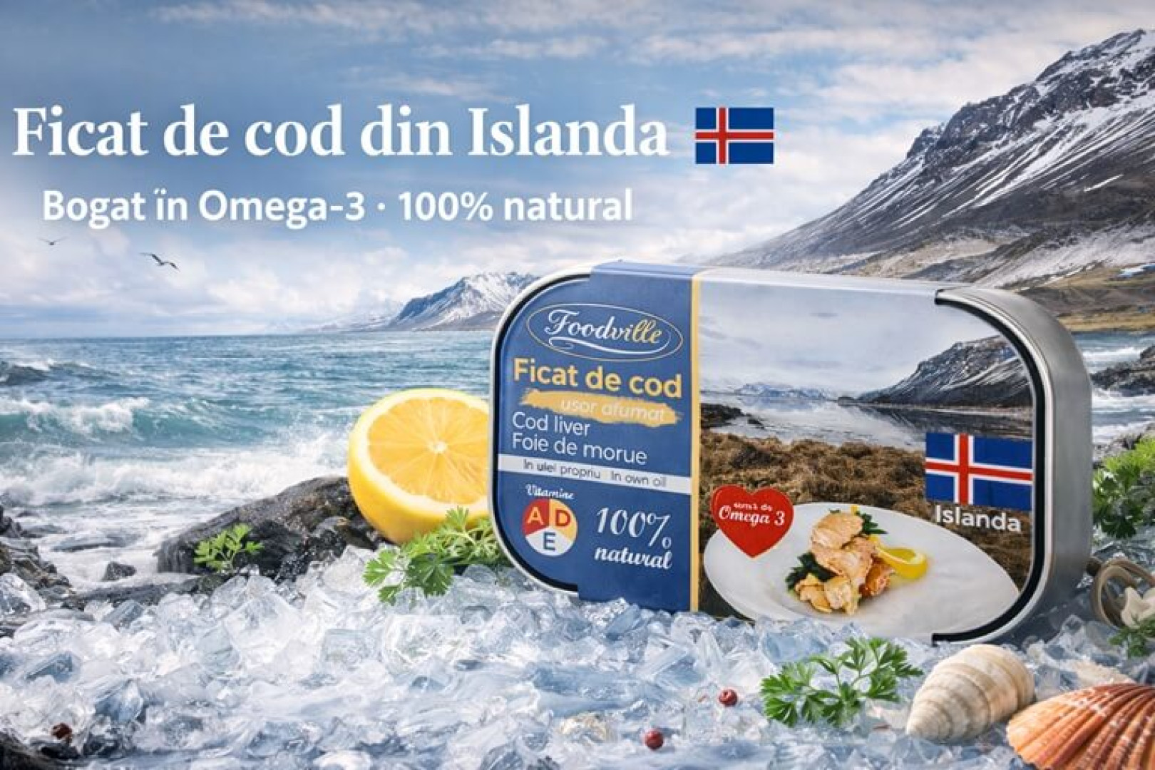Ficat de cod - sursa naturala de ulei de pește și Omega-3