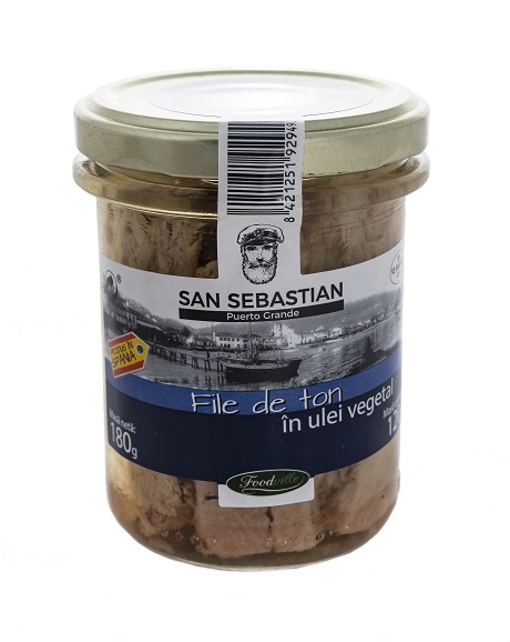 File de Ton in ulei vegetal borcan 180 g San Sebastian