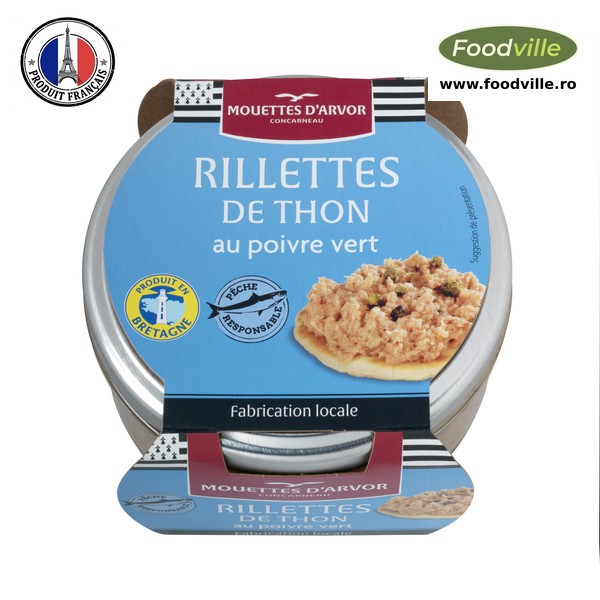 Mouttes d'Arvor Rillettes ton cu piper verde 125 gr