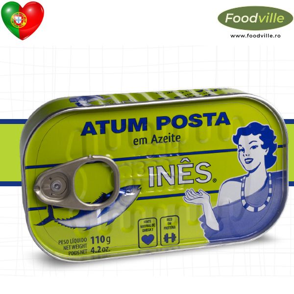 INES Conserva ton bucati in ulei masline 110g