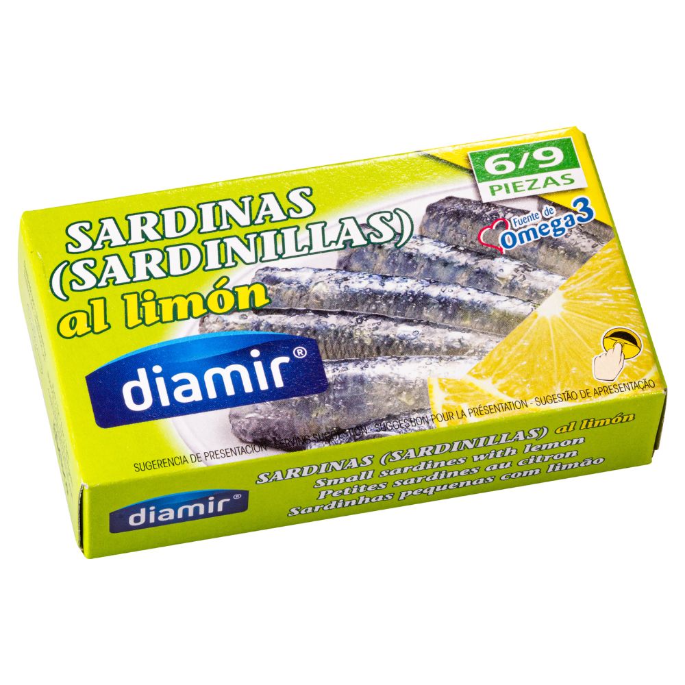 Conserva Sardine mici cu lamaie in ulei  90 g DIAMIR