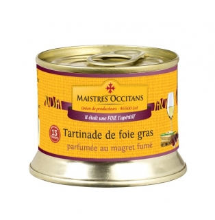 MAISTRES OCCITANS  Crema cu 40% foie gras de rata si piept de rata afumat 140 g,