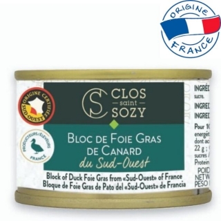 Clos Saint Sozy  Bloc de foie-gras de rata 65 g, IGP Sud-Vestul Frantei 