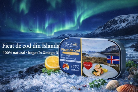 FICAT DE COD - conserve bogate în Omega-3 si ulei de ficat de cod
